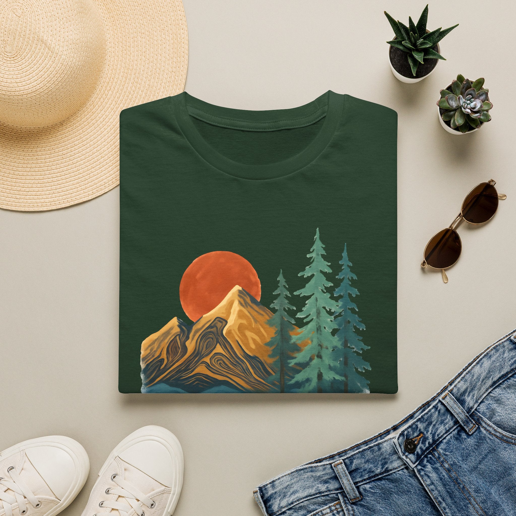 Sunset Mountain Scene T-Shirt