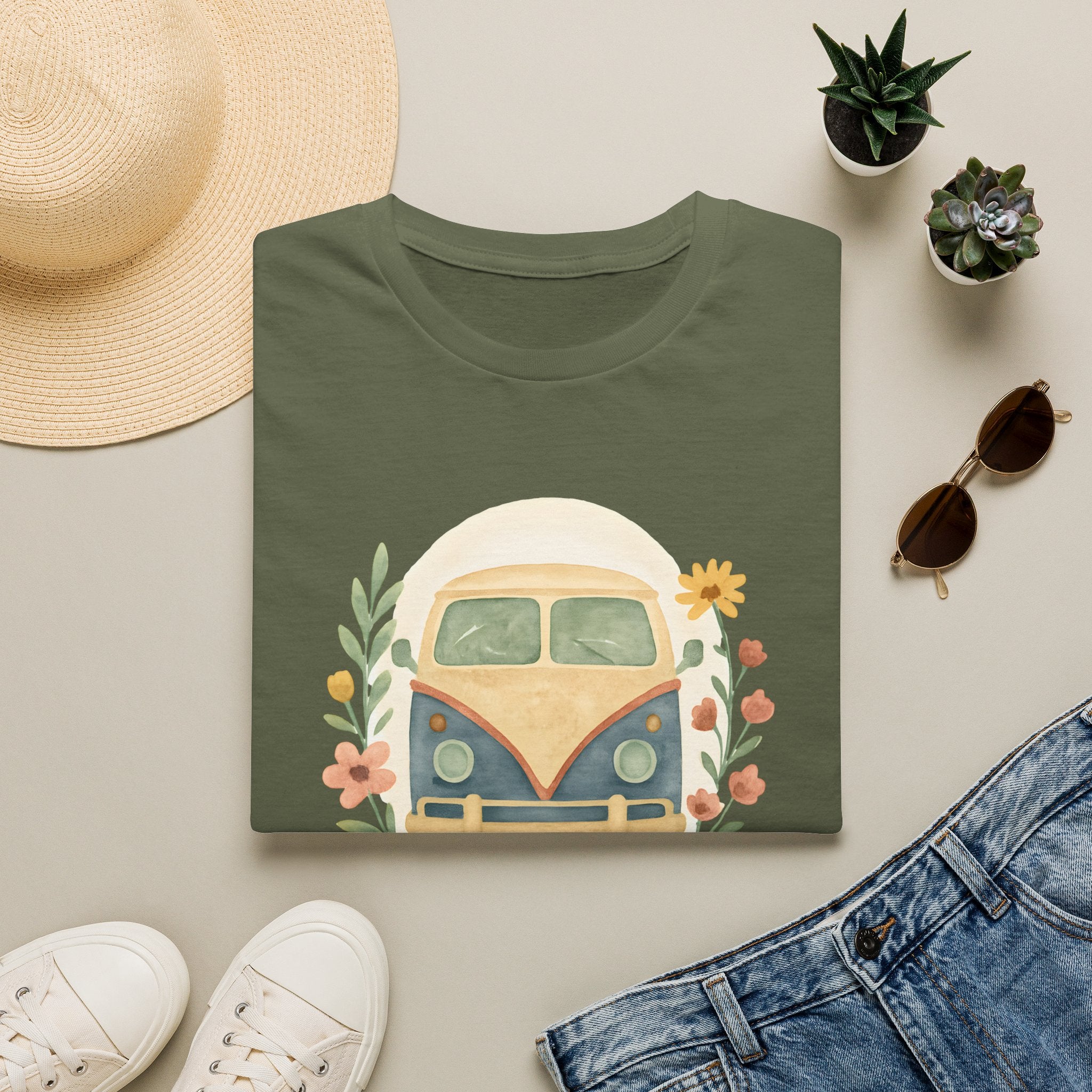 Floral Camper Van T-Shirt