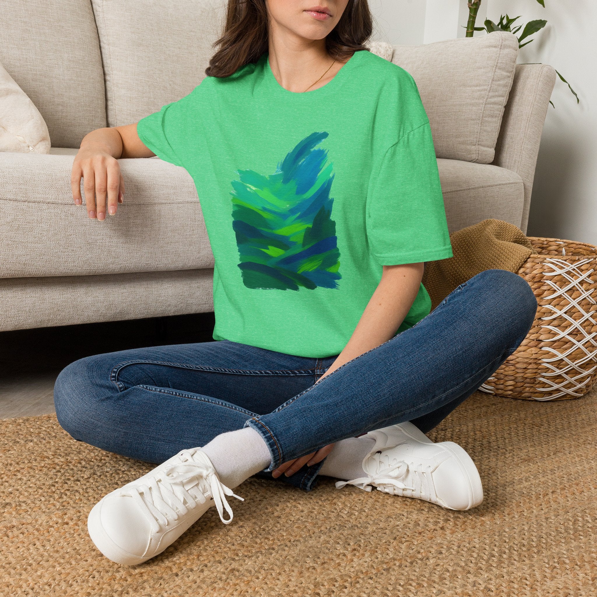 Abstract Green Landscape T-Shirt