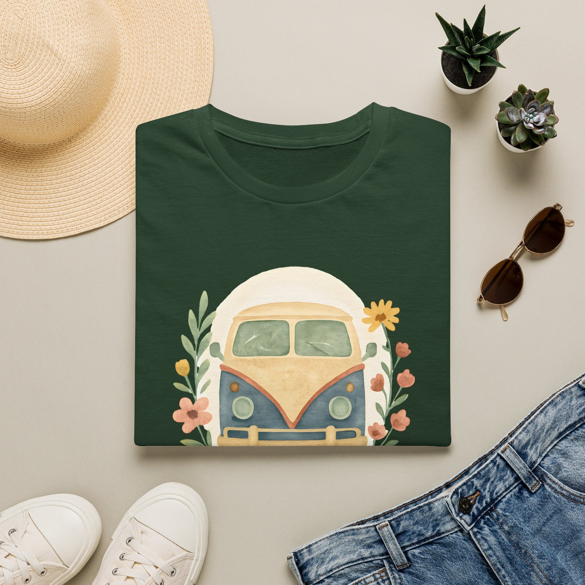 Floral Camper Van T-Shirt