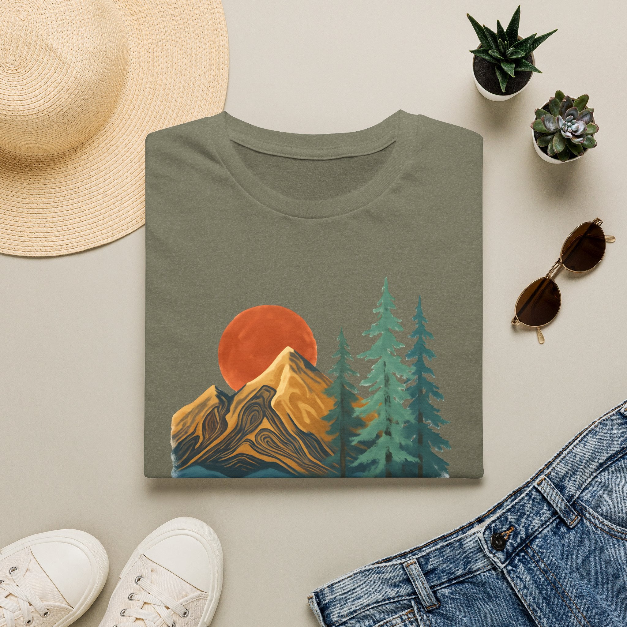 Sunset Mountain Scene T-Shirt