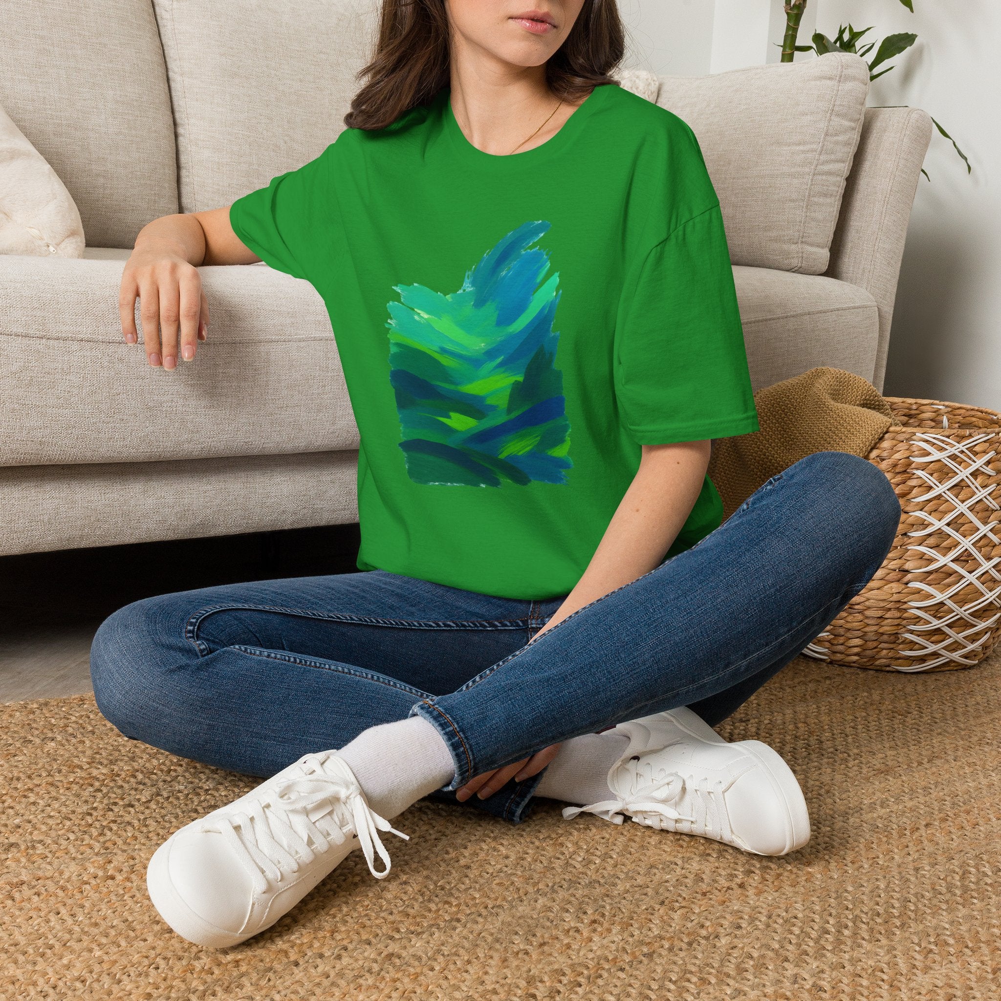 Abstract Green Landscape T-Shirt