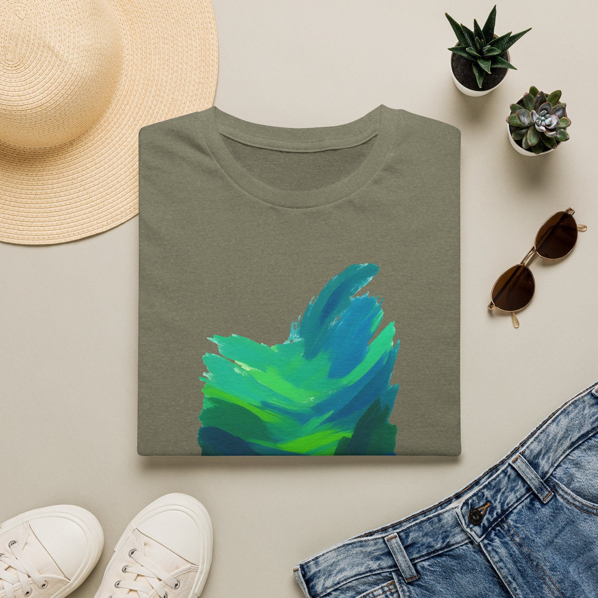 Abstract Green Landscape T-Shirt