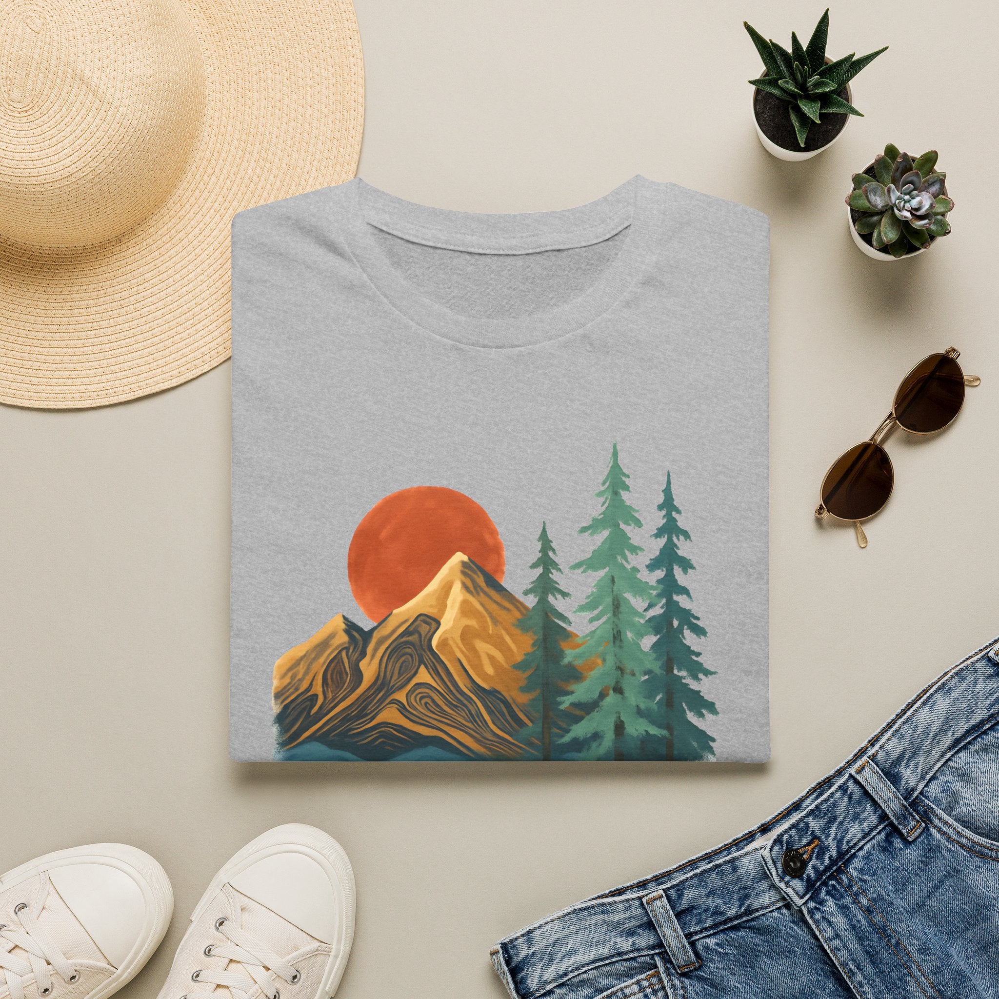 Sunset Mountain Scene T-Shirt