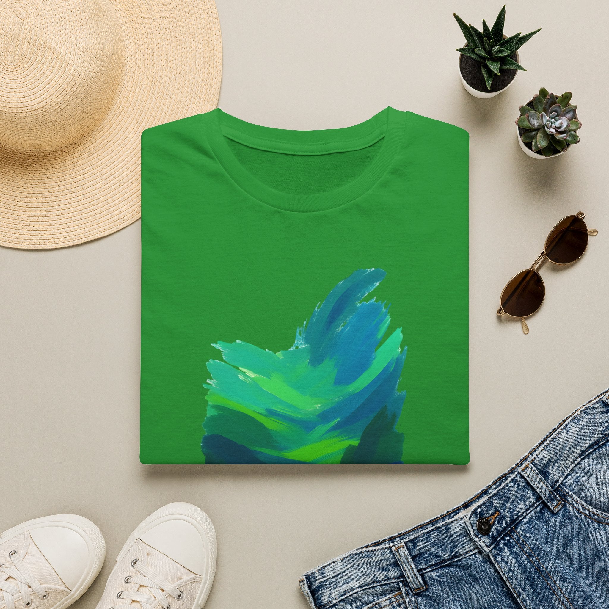 Abstract Green Landscape T-Shirt
