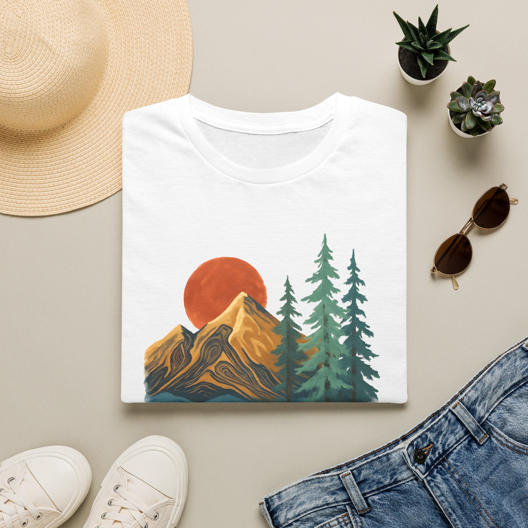 Sunset Mountain Scene T-Shirt