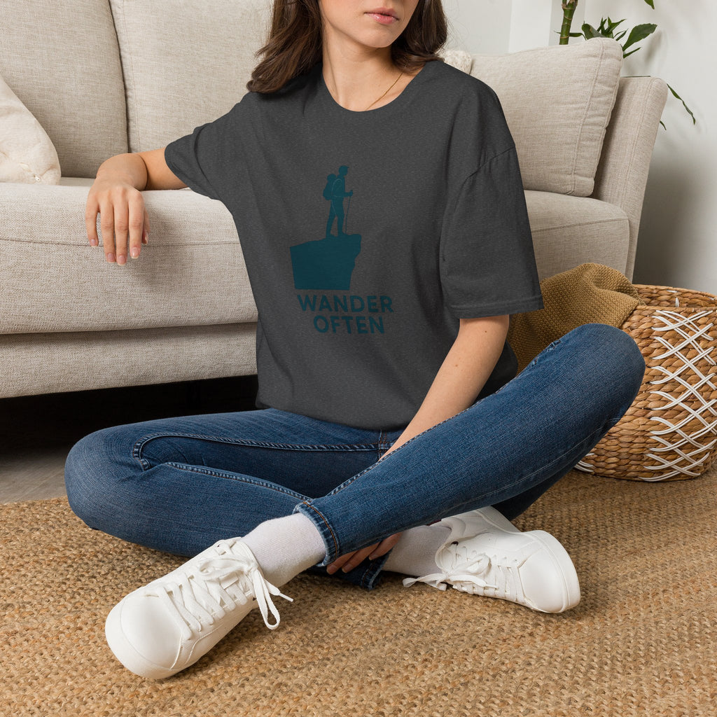 Hiker on Cliff T-Shirt