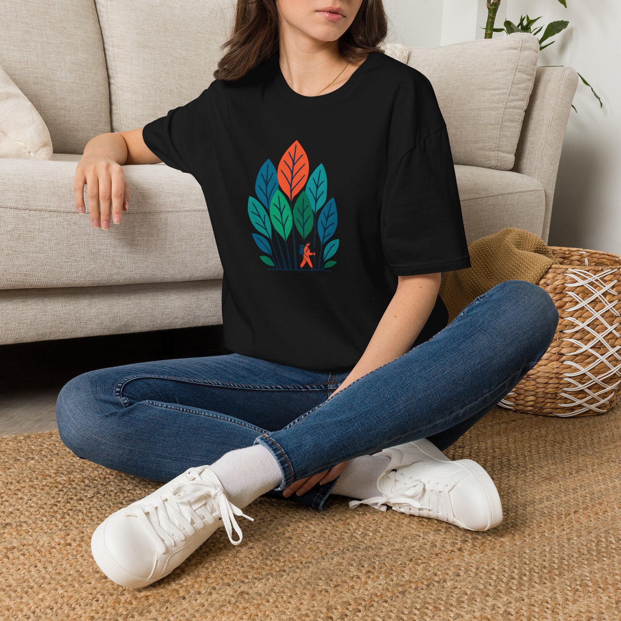 Hiker in Leaves T-Shirt