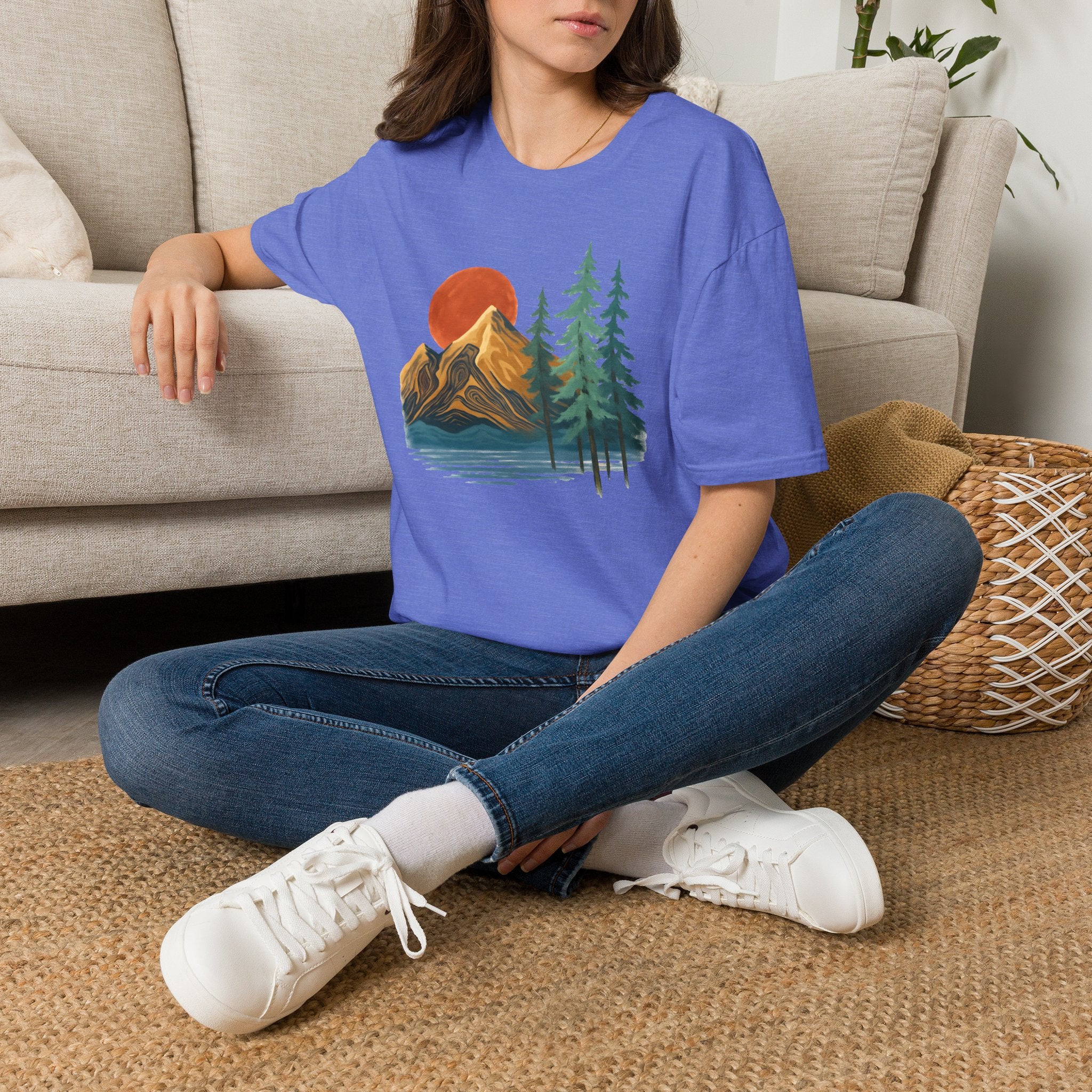 Sunset Mountain Scene T-Shirt