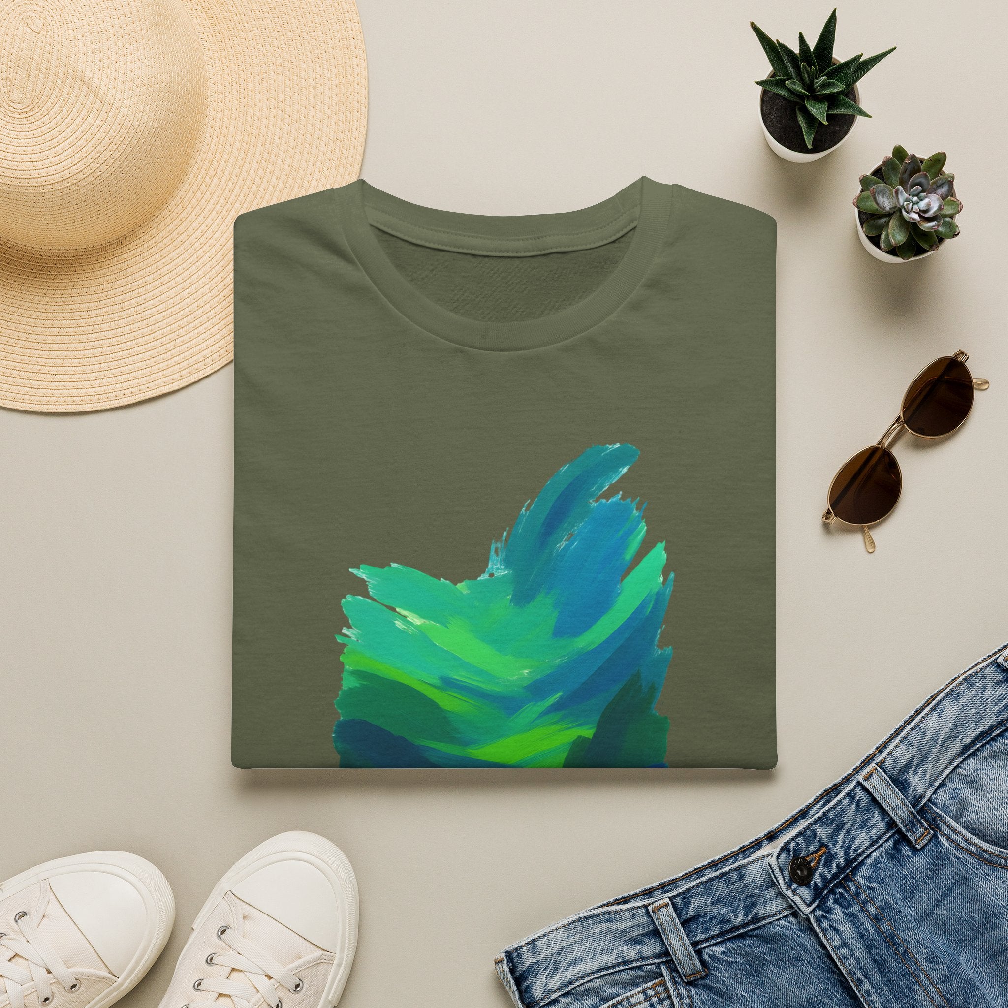 Abstract Green Landscape T-Shirt