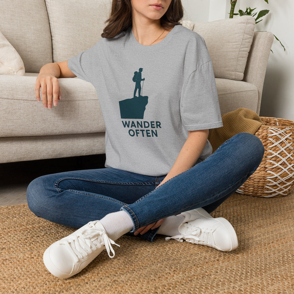 Hiker on Cliff T-Shirt