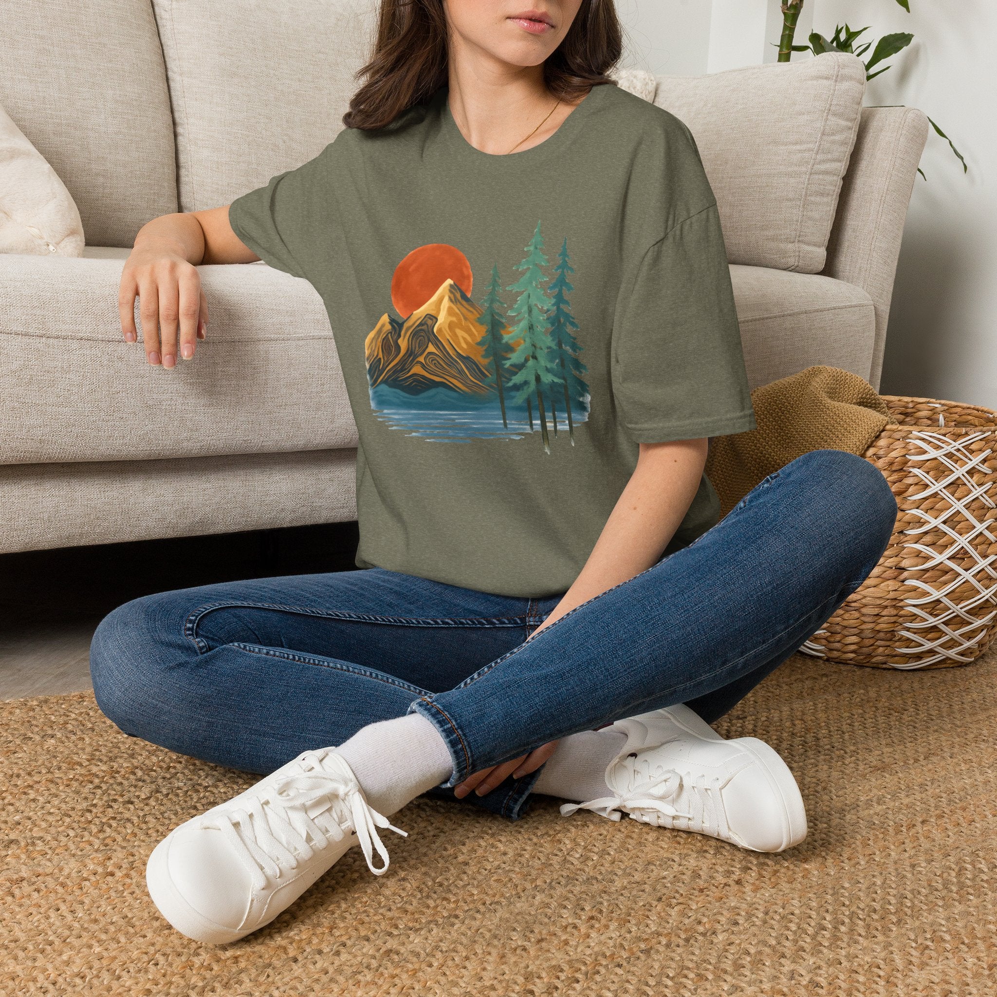 Sunset Mountain Scene T-Shirt