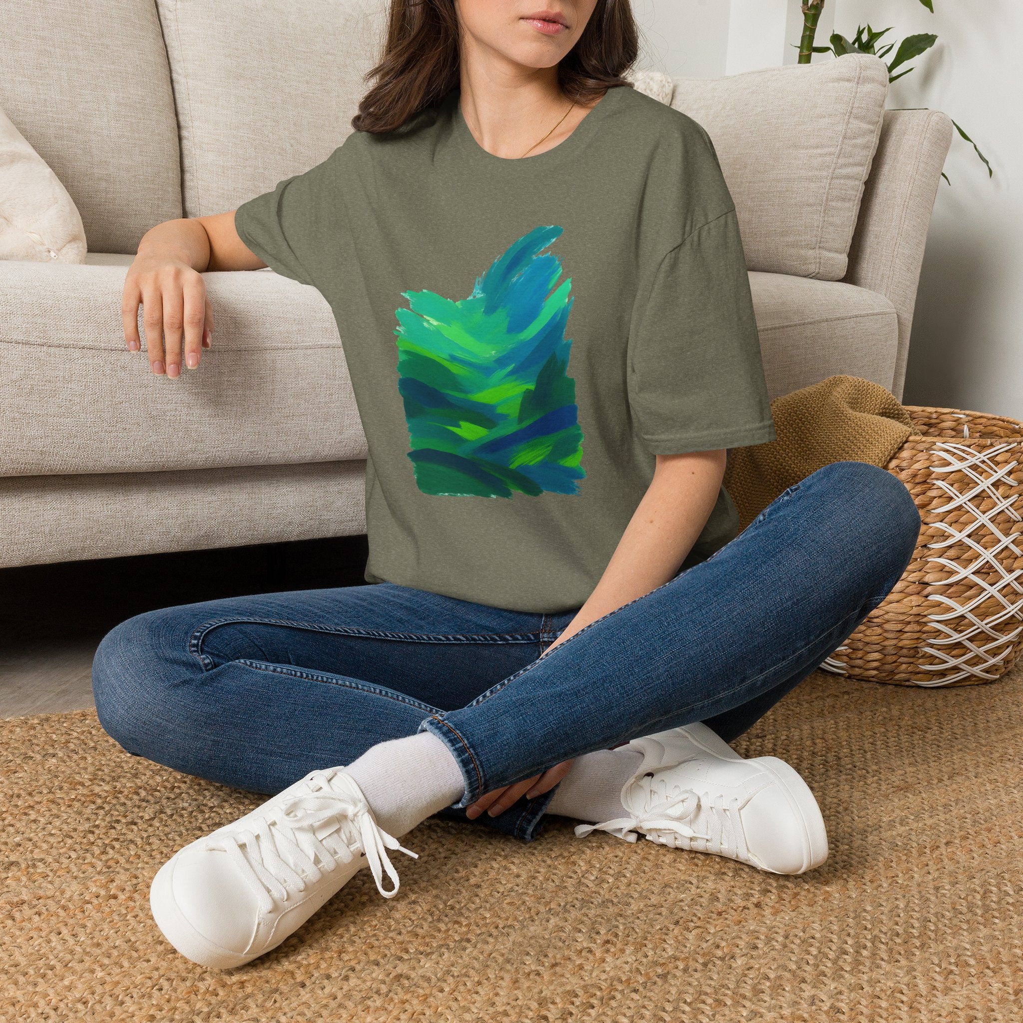 Abstract Green Landscape T-Shirt